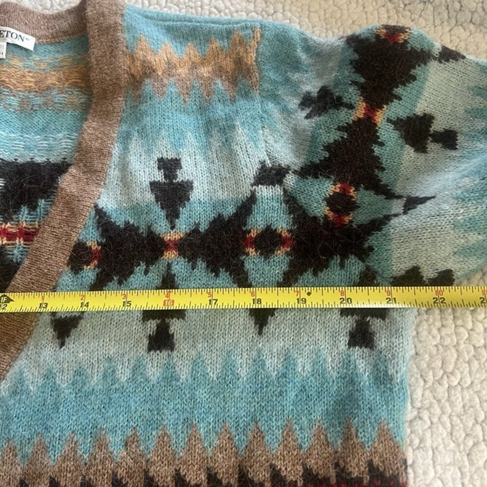 Pendleton Alpaca Wool Southwestern Aztec Pattern Cardigan Sz L Western Classic‎ - Picture 5 of 6